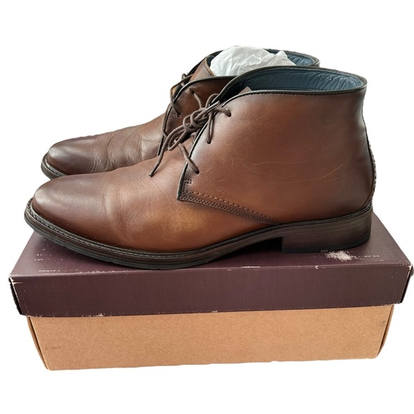 Johnston & Murphy XC Flex Raleigh Chukka Tan Full Grain Leather Boots size 13 - Picture 3 of 8